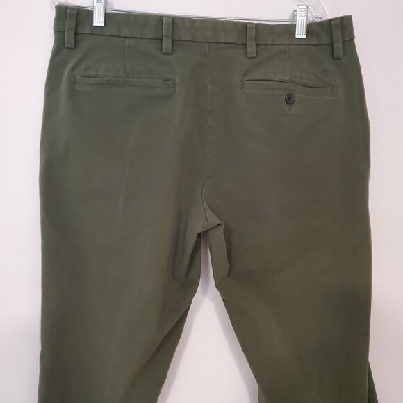 Dockers Straight Fit Khakis Casual Pants w/ Zipper Pocket Green Mens 36x32 - Picture 4 of 10